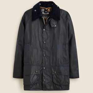 Barbour Men's Navy Jacket with Navy Corduroy Collar